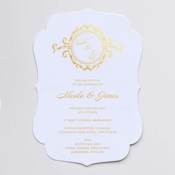 Elegant Monogram Foil Sample