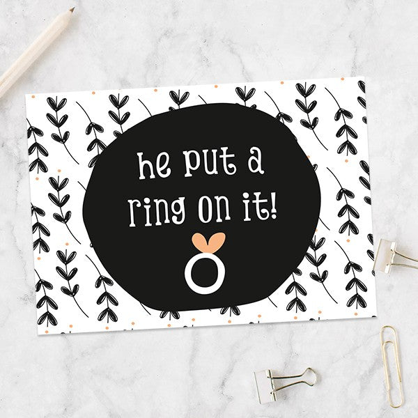 Engagement Party Invitations - He Put a Ring on it!