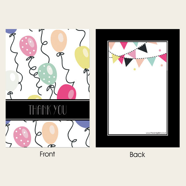Ready to Write Thank You Cards - Balloon Party - Pack of 10