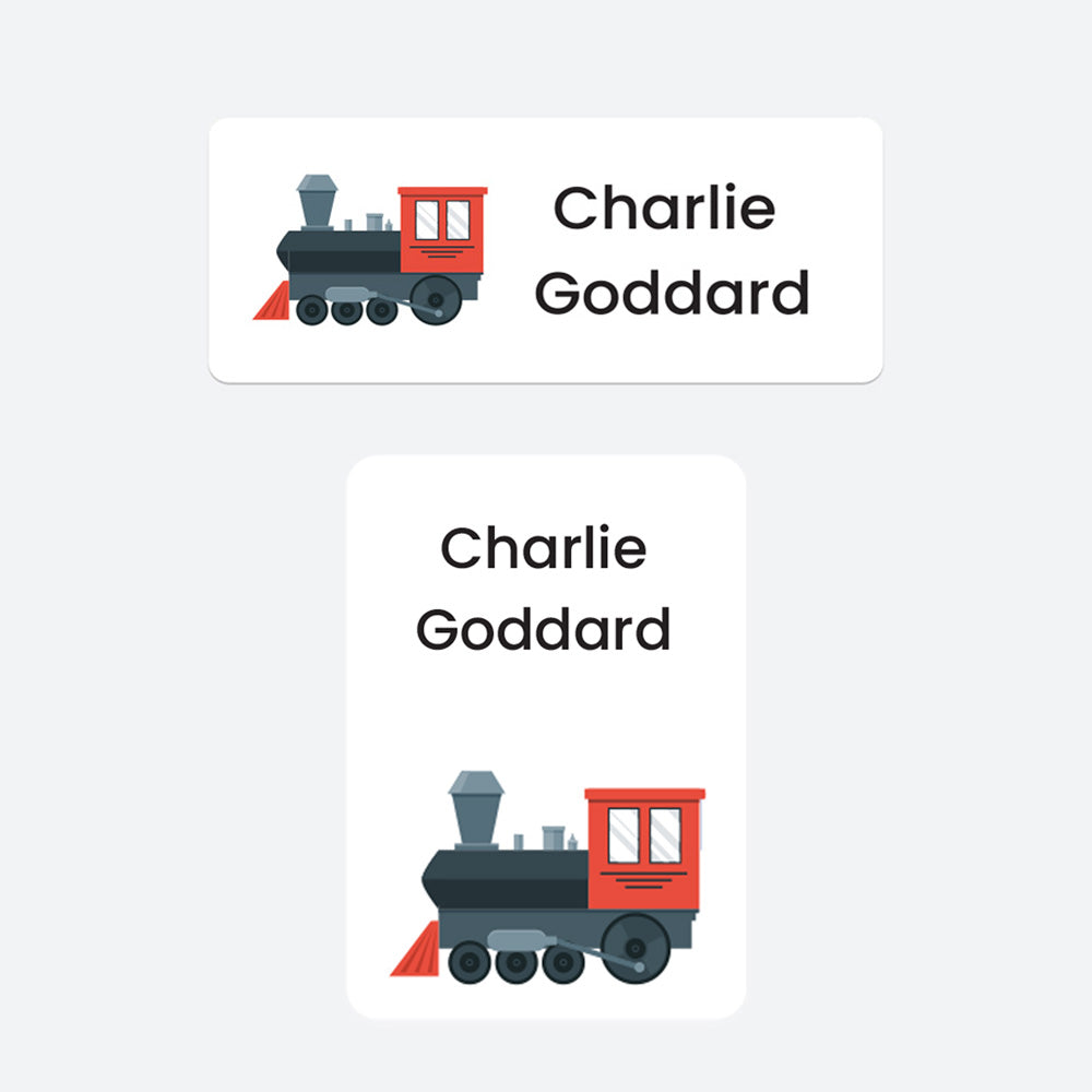 Stick On Waterproof Name Labels - Train - Pack of 43 - Fast Delivery at ...