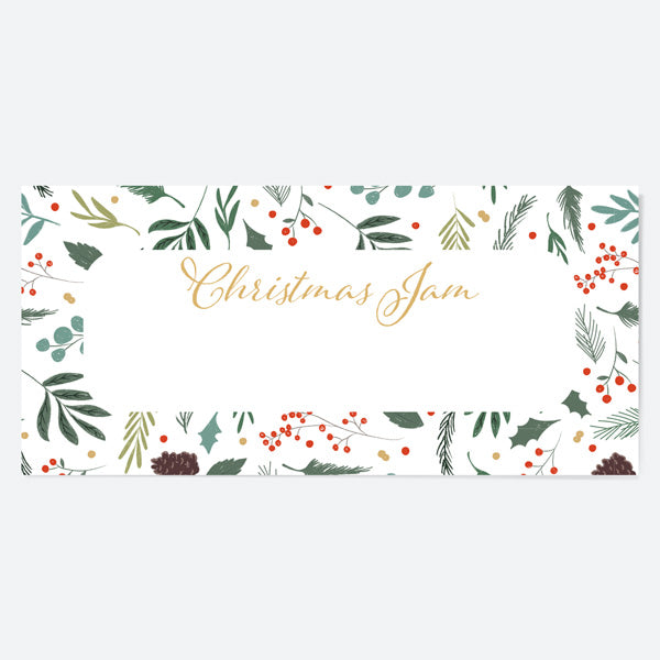 Festive Foliage - Jam Jar Labels - Pack of 12 - Fast Delivery at Dotty ...