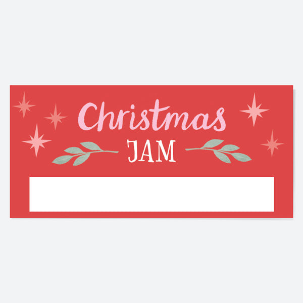 Homespun Typography - Jam Jar Label - Pack of 12