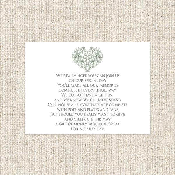 Je t'aime Gift Poem Card