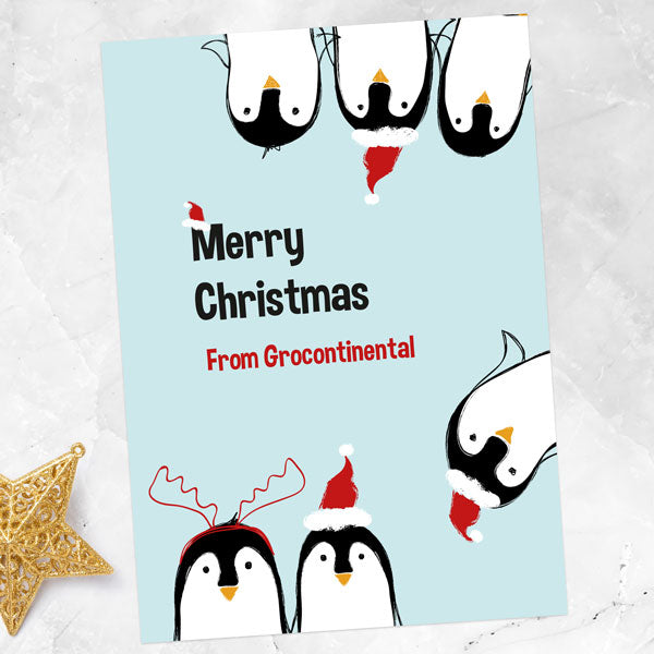 Business Christmas Cards - Jolly Penguin Team