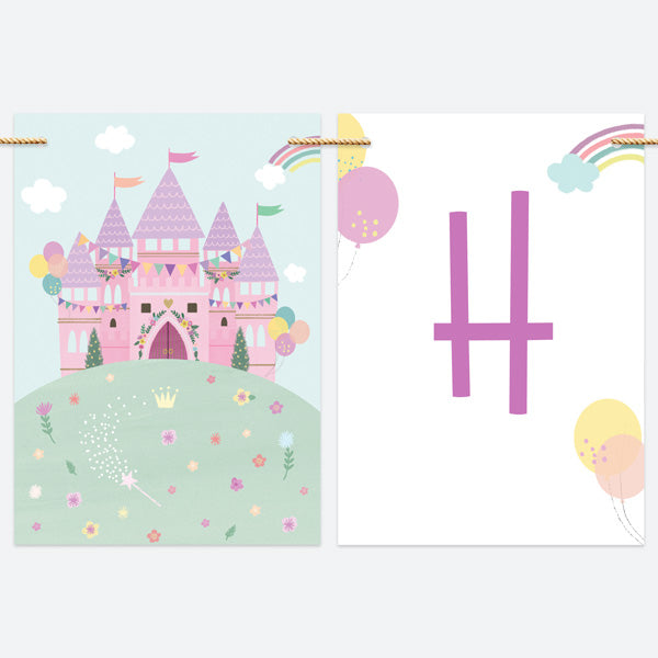 Princess Castle - Kids Happy Birthday Bunting