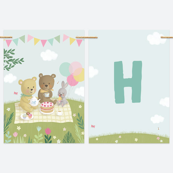 Teddy Bears Picnic - Kids Happy Birthday Bunting