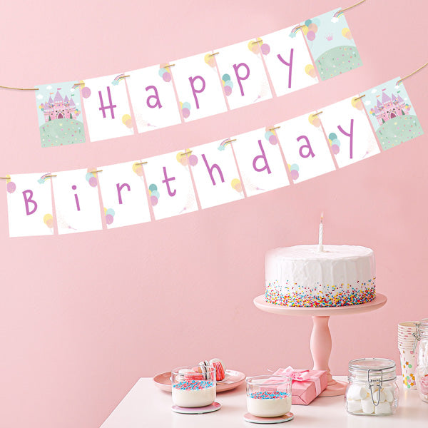 Princess Castle - Kids Happy Birthday Bunting