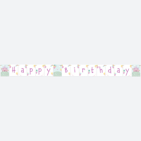 Princess Castle - Kids Happy Birthday Bunting