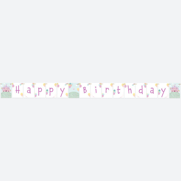 Princess Castle - Kids Happy Birthday Bunting