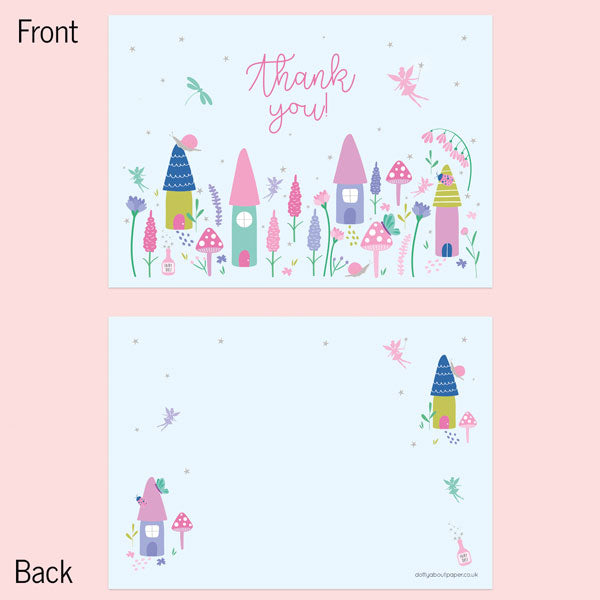 Ready to Write Kids Thank You Cards - Fairy Garden - Pack of 10