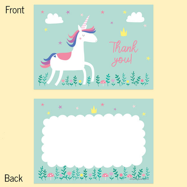 Ready to Write Kids Thank You Cards - Unicorn Magic - Pack of 10