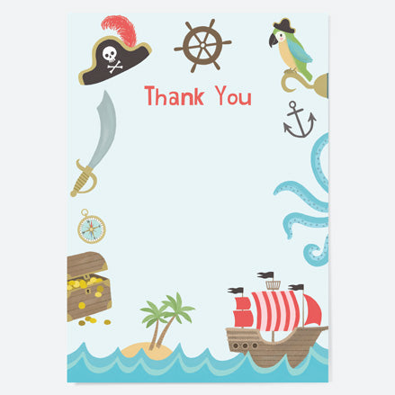 Ready to Write Kids Thank You Cards - Pirate - Pack of 10