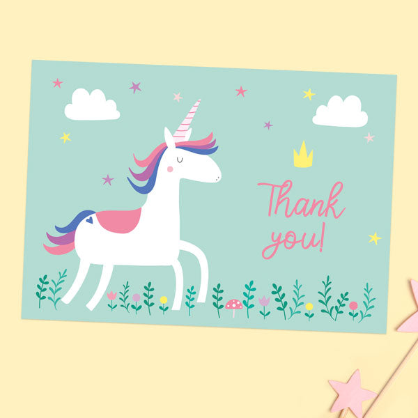 category header image Ready to Write Kids Thank You Cards - Unicorn Magic - Pack of 10
