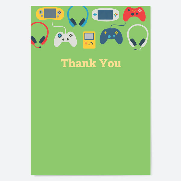 category header image Ready to Write Kids Thank You Cards - Gaming - Pack of 10