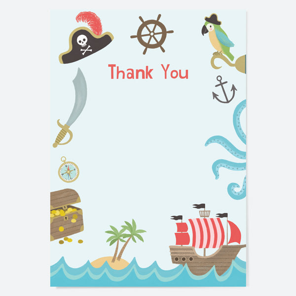 Ready to Write Kids Thank You Cards - Pirate - Pack of 10