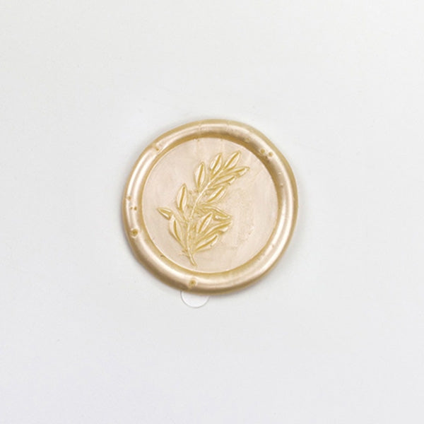 Wax Seals - Laurel Leaf Ivory - Pack of 10