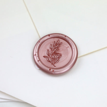 Wax Seals - Laurel Leaf Pink - Pack of 10