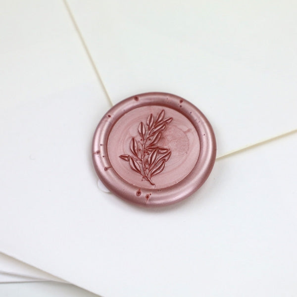 Wax Seals - Laurel Leaf Pink - Pack of 10