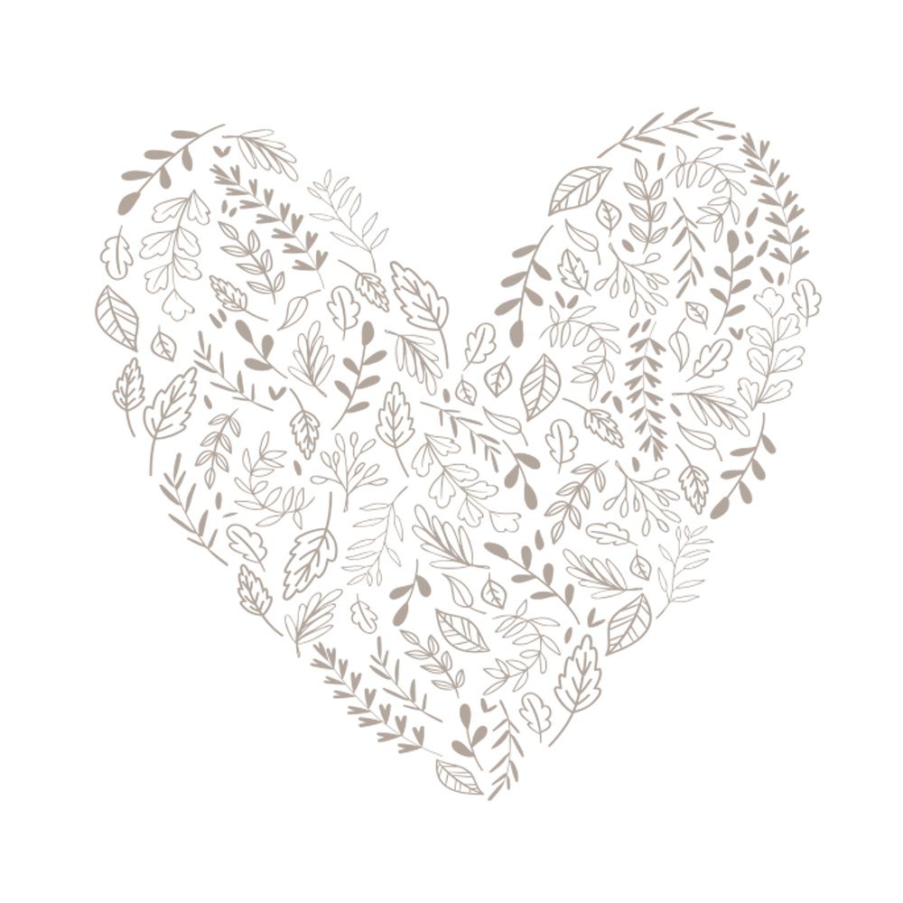 Leaf Heart - Arrow Wedding Sign