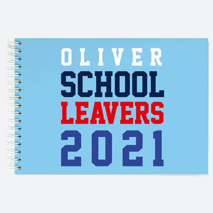 Sports Jersey - Personalised A5 Wiro Bound School Leavers Book