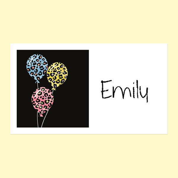 Leopard Print Balloons - Party Sticker - Pack of 10