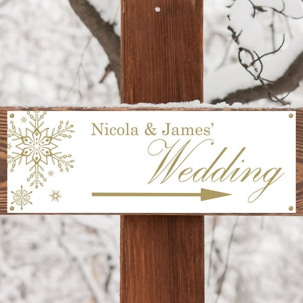 Let it Snow - Arrow Wedding Sign