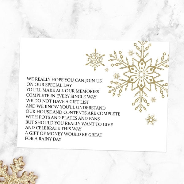 Let It Snow Gift Poem Card