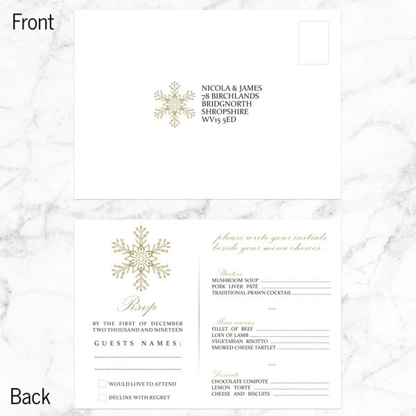 Let It Snow RSVP Cards