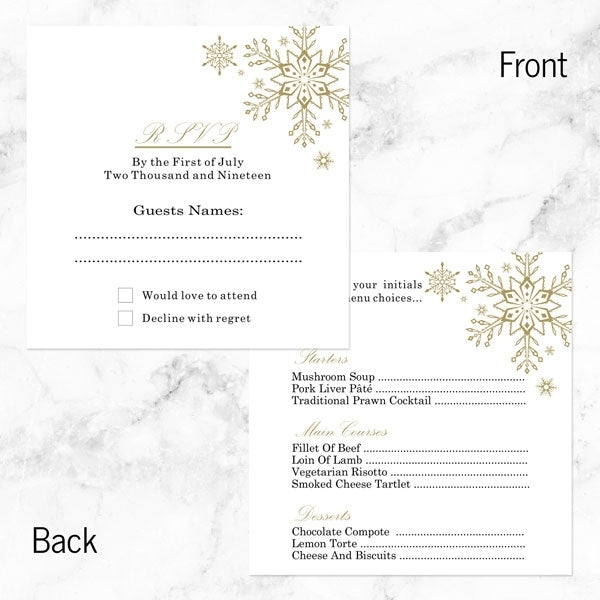 Let It Snow RSVP Cards