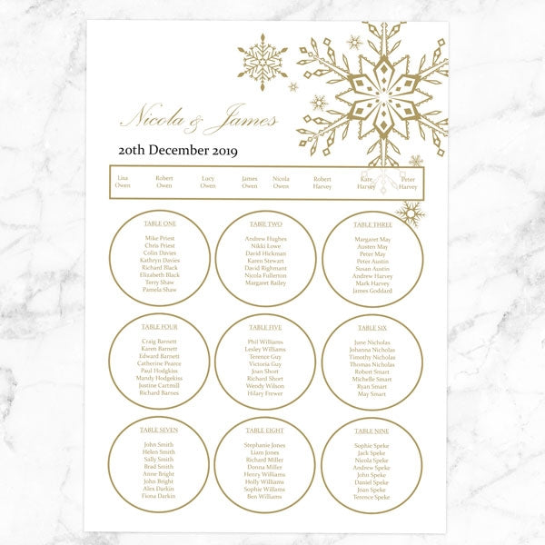 Let It Snow Table Plan