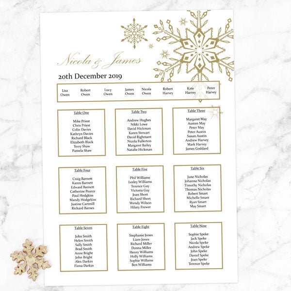 Let It Snow Table Plan