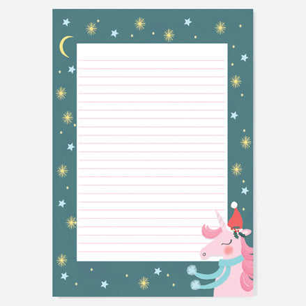 Festive Unicorn - Letter Set - Pack of 20