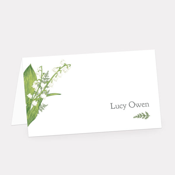 Lily of the Valley Iridescent Place Card