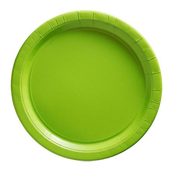 Paper Plates 18cm - Lime Green Party Tableware - Pack of 8