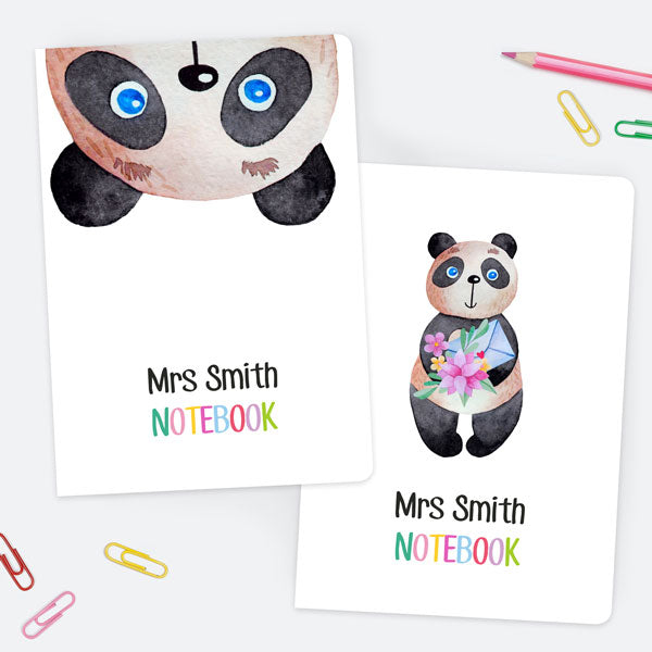 Little Panda - Personalised A5 Exercise Books - Pack of 2