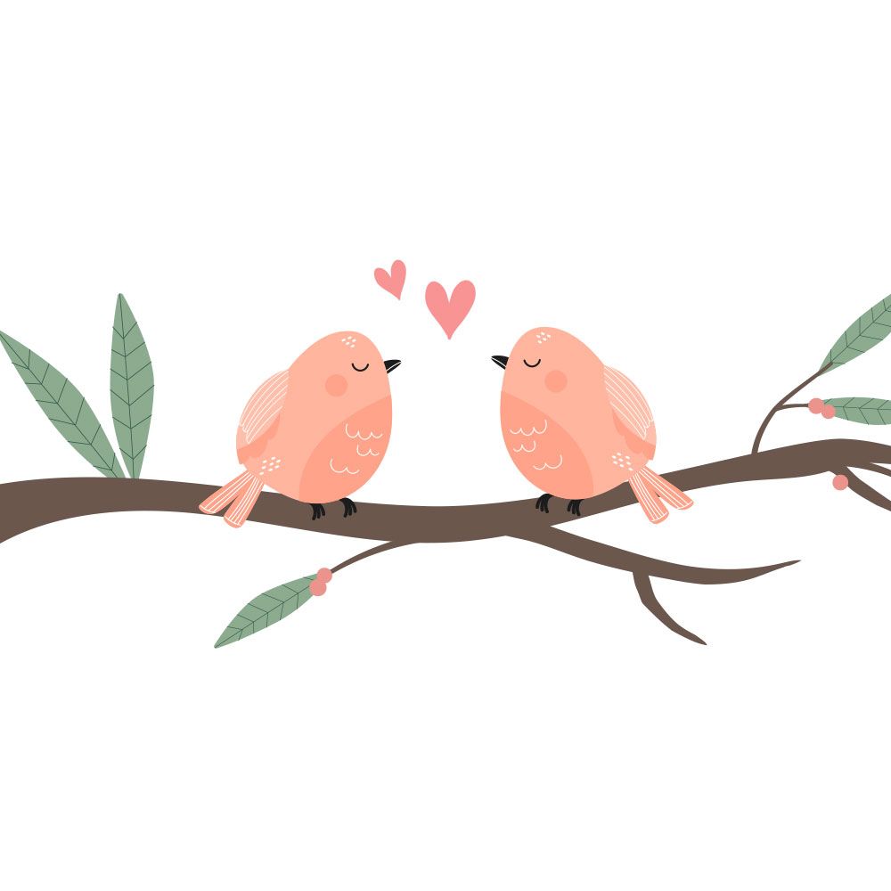 Love Birds - Thank You Card
