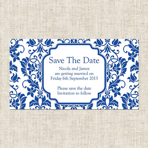 Delicate Swirl Pattern Save the Date Magnets