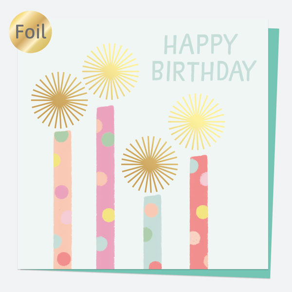 Luxury Foil Birthday Card - Sweet Spot Candles - Happy Birthday