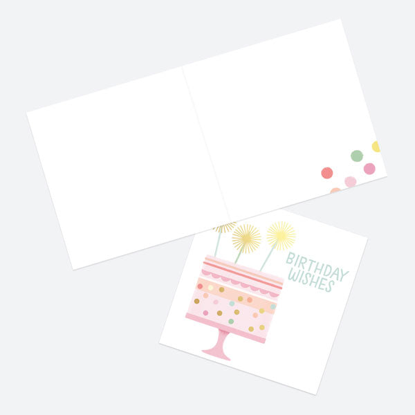Luxury Foil Birthday Card - Sweet Spot Cake - Birthday Wishes