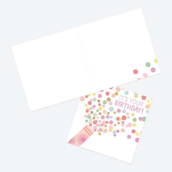 Luxury Foil Birthday Card - Sweet Spot Confetti Cannon - It's Your Birthday