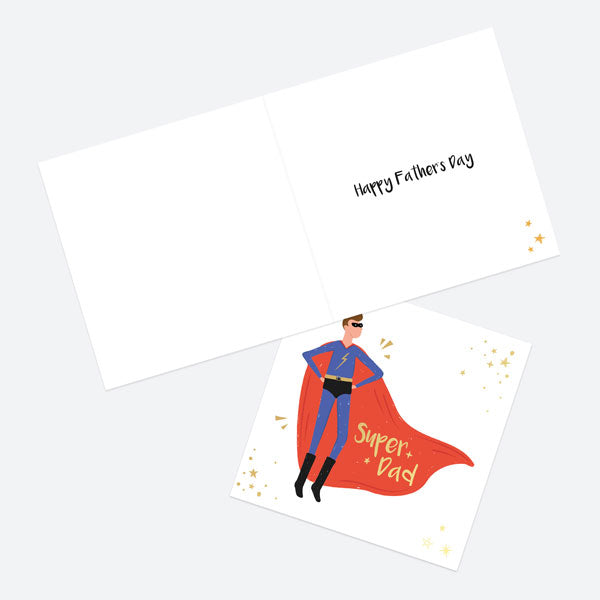 Luxury Foil Father's Day Card - Superhero Dad