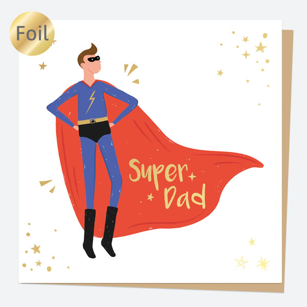 Luxury Foil Father's Day Card - Superhero Dad