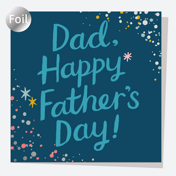 Luxury Foil Father's Day Card - Typography Splash - Dad