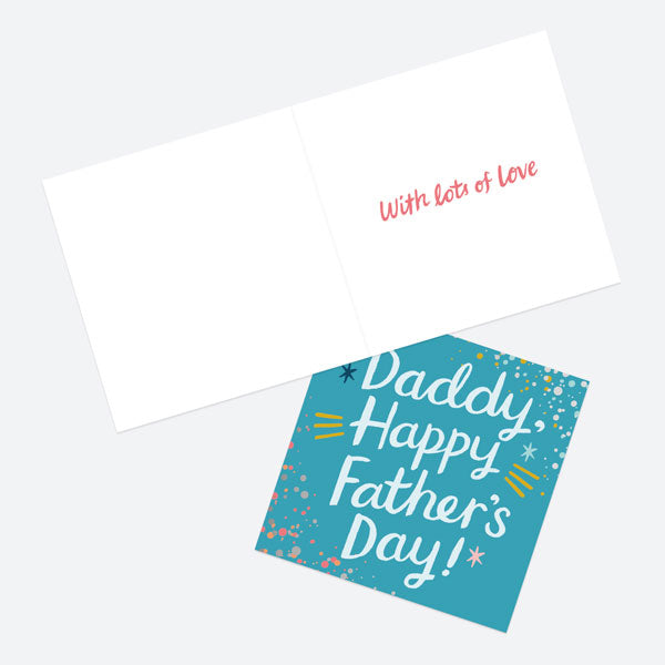 Luxury Foil Father's Day Card - Typography Splash - Daddy