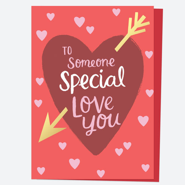 Luxury Foil Valentine's Day Card - Heart & Arrow - Someone Special