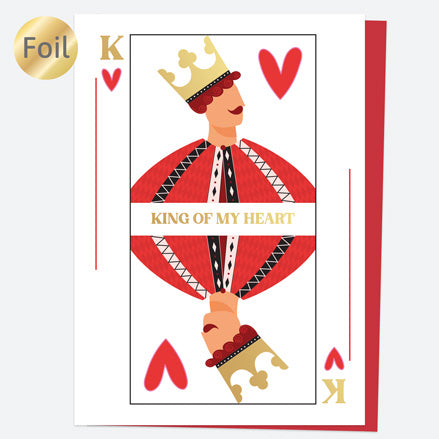Luxury Foil Valentine's Day Card - King Of My Heart