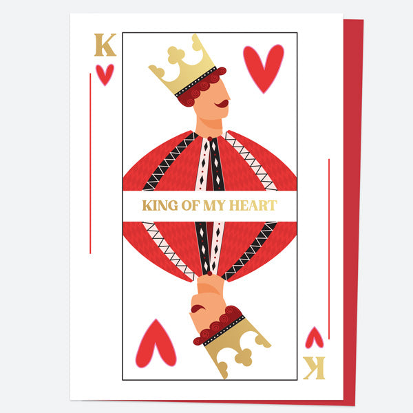 Luxury Foil Valentine's Day Card - King Of My Heart