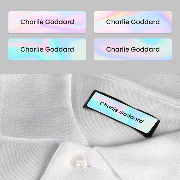 No Iron Small Personalised Stick On Waterproof Name Labels - Pastel Ombre - Pack of 64