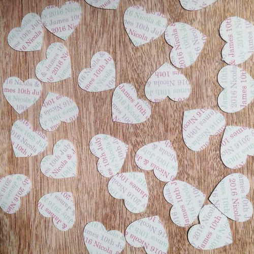Personalised - Heart Table Confetti