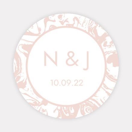 Marble Dream Wedding Stickers - Pack of 35